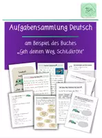 Vorschau - Unterrichtsreihen - Leseheft / Aufgabensammlung Deutsch am Beispiel von "Geh deinen Weg, Schildkröte" - Deckblatt