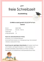 Vorschau - Stundenentwürfe - Materialpaket UPP freie Schreibzeit (nach Leßmann) - Seite 1