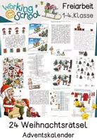 Vorschau - Arbeitsblätter - Weihnachten Adventskalender | Rätsel | Grundschule - Seite 1