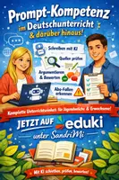 Vorschau - Stundenentwürfe - Unterrichtseinheit Prompt-Kompetenz im Fach Deutsch - Deckblatt