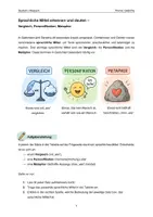 Vorschau - Arbeitsblätter - Gedichte: Sprachliche Mittel (Vergleich, Personifikation, Metapher) - Deckblatt