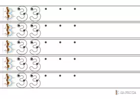 Aperçu - Feuilles d'exercices - Ecrire les chiffres de 1 à 6 en maternelle - PS MS GS - Page 3