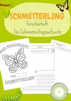 Vorschau - Arbeitsblätter - Forscherheft / Beobachtungsheft Aufzucht Schmetterlinge / Lebenszyklus - Deckblatt