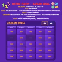Vorschau - Spiele - Mathe-Pardy - Zahlen Duell Interaktives Spiel - Deckblatt