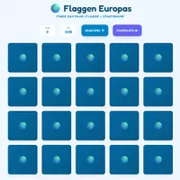 Vorschau - Spiele - Paare suchen - Europa Flaggen interaktives Spiel - Seite 1