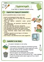 Vorschau - Arbeitsblätter - Hauswirtschaft: Hygieneregeln in der Schulküche - inkl. Fehlerbildanalyse, Klasse 5-8 - Seite 2