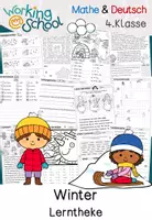 Vorschau - Arbeitsblätter - Winter Lerntheke Grundschule | Klasse 4 - Deckblatt