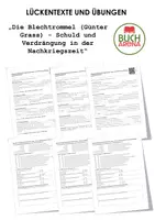 Vorschau - Arbeitsblätter - Die Blechtrommel (Günter Grass) - Schuld und Verdrängung in der Nachkriegszeit (Lückentext und Übungen) - Deckblatt