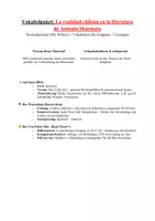 Vorschau - Anderer Materialtyp - Vokabelliste - La realidad chilena en la literatura de Antonio Skármeta - Deckblatt
