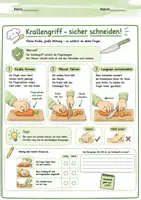 Vorschau - Arbeitsblätter - Hauswirtschaft: Krallengriff beim Schneiden, Klasse 5-8 - Seite 1