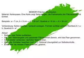 Vorschau - Spiele - Paare finden- Flächen brechnung (Rechteck) Lv. 1 - Seite 2