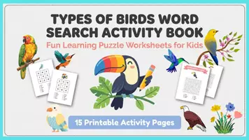 Aperçu - Jeux - Types of birds word - Page de couverture