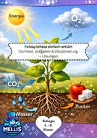 Vorschau - Arbeitsblätter - Fotosynthese Klasse 5/6 Biologie - Deckblatt