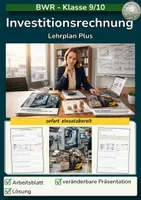 Vorschau - Stundenentwürfe - Investitionsrechnung BWR 9 II - Deckblatt