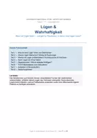 Vorschau - Arbeitsblätter - Lügen & Wahrhaftigkeit – Ethik Klasse 7/8 | Kants Lügenverbot, Notlüge, 7 Lügenarten, 5 Fallsituationen & Bewertungsraster - Deckblatt