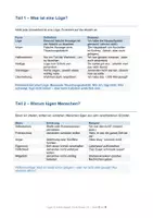 Vorschau - Arbeitsblätter - Lügen & Wahrhaftigkeit – Ethik Klasse 7/8 | Kants Lügenverbot, Notlüge, 7 Lügenarten, 5 Fallsituationen & Bewertungsraster - Seite 1