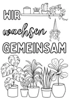 Vorschau - Mal- und Bastelvorlagen - Gemeinschaftsbild kooperatives Klassenposter Wir wachsen gemeinsam Grundschule Growth Mindset - Seite 3