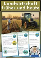 Vorschau - Arbeitsblätter - Landwirtschaft früher und heute – Wandel der Landwirtschaft einfach erklärt - Deckblatt