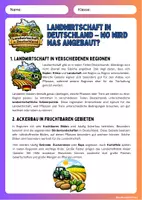 Vorschau - Arbeitsblätter - Landwirtschaft in Deutschland – Anbaugebiete und Nutzung einfach erklärt - Seite 1