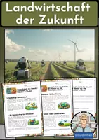 Vorschau - Arbeitsblätter - Landwirtschaft der Zukunft - Welternährung, Smart Farming und Nachhaltigkeit - Arbeitsblätter Erdkunde Klasse 5/6 - Deckblatt