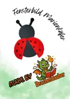 Vorschau - Mal- und Bastelvorlagen - Marienkäfer Bastelvorlage - Seite 1