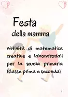 anteprima - Esercizi - Raccolta di materiali di matematica per la classe prima scuola primaria - Pagina di copertina
