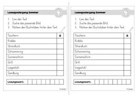 Vorschau - Arbeitsblätter - Sommer Lesespaziergang (4fach differenziert) / Klasse 1-4 - Seite 3