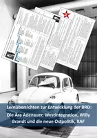 Vorschau - Präsentationen/Tafelbilder - Lernübersichten/Merkzettel zur Entwicklung der BRD ab 1949: Ära Adenauer, Westintegration, neue Ostpolitik, RAF - Deckblatt
