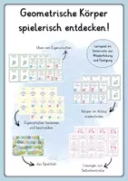 Vorschau - Spiele - Geometrische Körper spielerisch entdecken! - Deckblatt