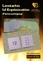 Vorschau - Stationenlernen - Lernkartei 1x1 Ergebniszahlen - Deckblatt