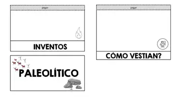Vista previa - Hojas de trabajo - Prehistoria Flipbook Paleolitico (CAST) - Portada