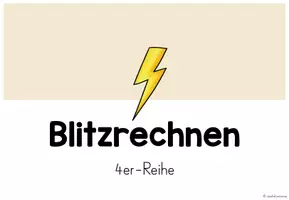 Vorschau - Präsentationen/Tafelbilder - Blitzrechnen (Digitale Tafel) - Einmaleins: 4er-Reihe (Mathe Klasse 2) - Seite 3