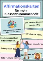 Vorschau - Poster - Positive Affirmationen für den Klassenzusammenhalt – Wir-Gefühl stärken (Grundschule & Sek I) Growth Mindset - Deckblatt