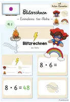 Vorschau - Präsentationen/Tafelbilder - Blitzrechnen (Digitale Tafel) - Einmaleins: 6er-Reihe (Mathe Klasse 2) - Deckblatt