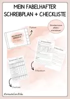 Vorschau - Arbeitsblätter - Fabel schreiben – Schreibplan, Checkliste & Flipbook - Deckblatt
