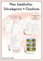 Vorschau - Arbeitsblätter - Fabel schreiben leicht gemacht – Schreibgerüst - Deckblatt