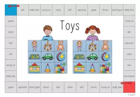 Vorschau - Spiele - Bingofeld - Toys (3./4. Klasse, Englisch) - Seite 1