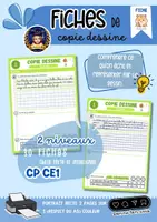 Aperçu - Fiches - Fiches copie dessine CP et CE1 - Page de couverture