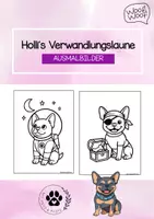 Vorschau - Mal- und Bastelvorlagen - Holli´s Verwandlungslaune - Mal dich in die Fantasie! - Deckblatt