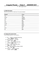 Vorschau - Arbeitsblätter - FREEBIE: Irregular Plurals- SEK 1 - Seite 3