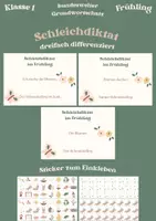 Vorschau - Stundenentwürfe - Schleichdiktat/Laufdiktat Frühling Klasse 1-4 - Seite 1