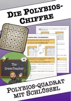 Vorschau - Arbeitsblätter - Polybioschiffre mit Schlüssel Arbeitsblatt Klasse 5–7 – Geheimschrift erweitern & anwenden/Kryptologie (Informatik, mit Lösungen) - Deckblatt