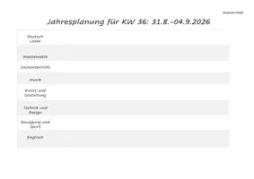 Vorschau - Lehrpläne/Lehrermaterial - Jahresplaner - Motiv Eule - 2026/27 für Grundschule - Seite 2