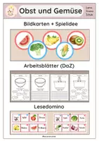 Vorschau - Arbeitsblätter - Obst und Gemüse - Deckblatt