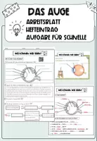 Vorschau - Arbeitsblätter - Auge (Wie können wir sehen?) Klasse 5 - Deckblatt