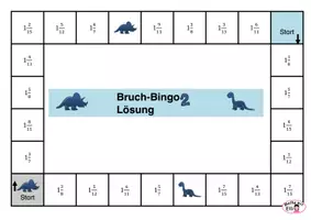 Vorschau - Spiele - Bruch-Bingo "blaue Dinos": Brüche addieren / subtrahieren - Seite 3
