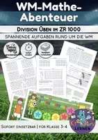 Vorschau - Arbeitsblätter - Wer wird Torschützenkönig? Fußball Aufgaben zur Division im ZR 1000 - Deckblatt