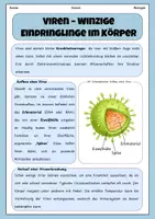 Vorschau - Stundenentwürfe - Viren- Aufbau und Funktion | Unterrichtsreihe "Immunsystem und Gesundheit", Biologie 7.-8. Klasse - Seite 1