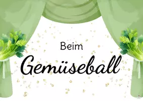 Vorschau - Arbeitsblätter - Gedicht Einführung "Der Gemüseball" - Bildmaterial | Lyrik Grundschule Klasse1-4 | Stabpuppen |Kreatives Schreiben | DaZ - Seite 1