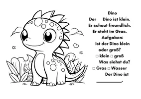 Vorschau - Mal- und Bastelvorlagen - Materialpaket Lesen & Ausmalen Klasse 1–2 – Bundle (45 Arbeitsblätter | 3 Mappen) - Seite 3